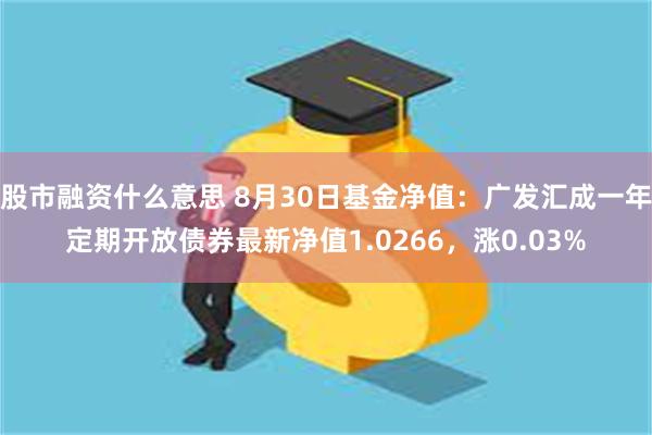 股市融资什么意思 8月30日基金净值：广发汇成一年定期开放债券最新净值1.0266，涨0.03%