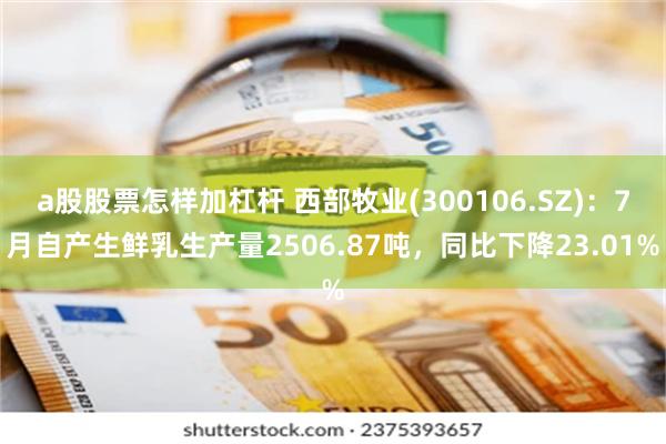 a股股票怎样加杠杆 西部牧业(300106.SZ)：7月自产生鲜乳生产量2506.87吨，同比下降23.01%