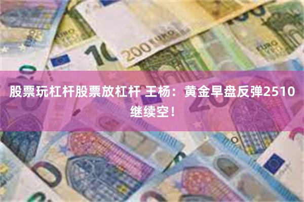 股票玩杠杆股票放杠杆 王杨：黄金早盘反弹2510继续空！