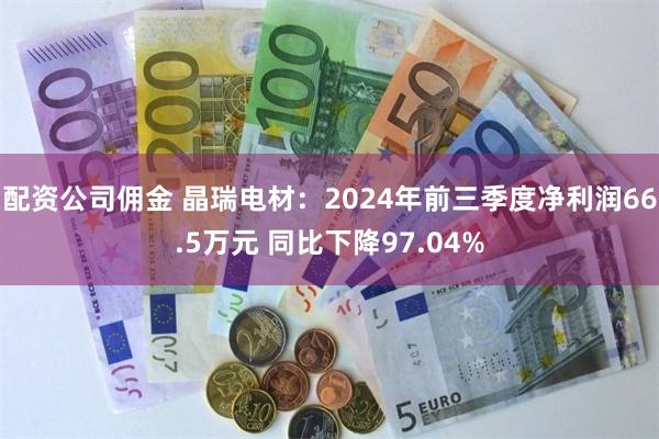 配资公司佣金 晶瑞电材：2024年前三季度净利润66.5万元 同比下降97.04%