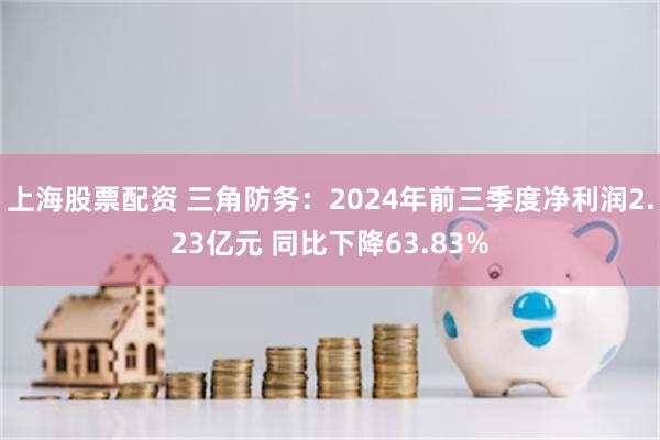 上海股票配资 三角防务：2024年前三季度净利润2.23亿元 同比下降63.83%