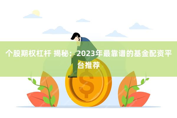 个股期权杠杆 揭秘：2023年最靠谱的基金配资平台推荐