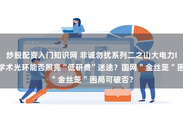 炒股配资入门知识网 非诚勿扰系列二之山大电力IPO专场：学术光环能否照亮“低研费”迷途？国网＂金丝笼＂困局可破否？